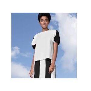 NWT Victoria Beckham Target Scallop Sleeve Top